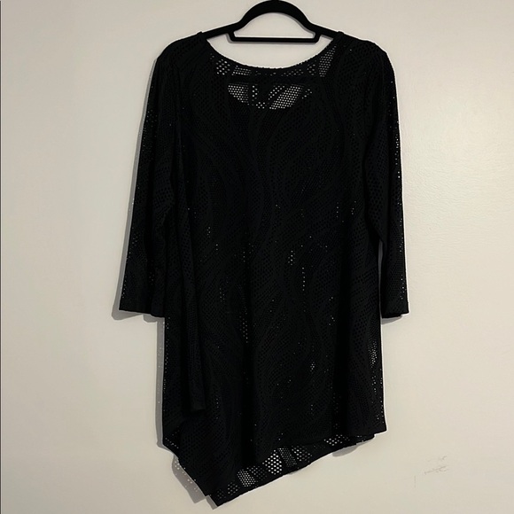 Clara Sun Woo Black Tapered Hem Mini Dress with circle cut out design - Picture 6 of 6